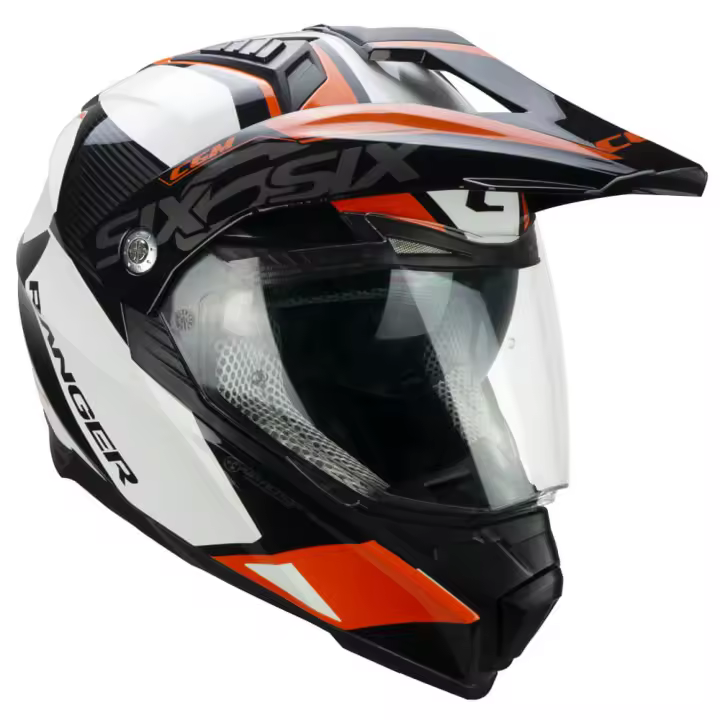 Casco Trail CGM 666G Twin Ranger - Blanco Naranja - 1