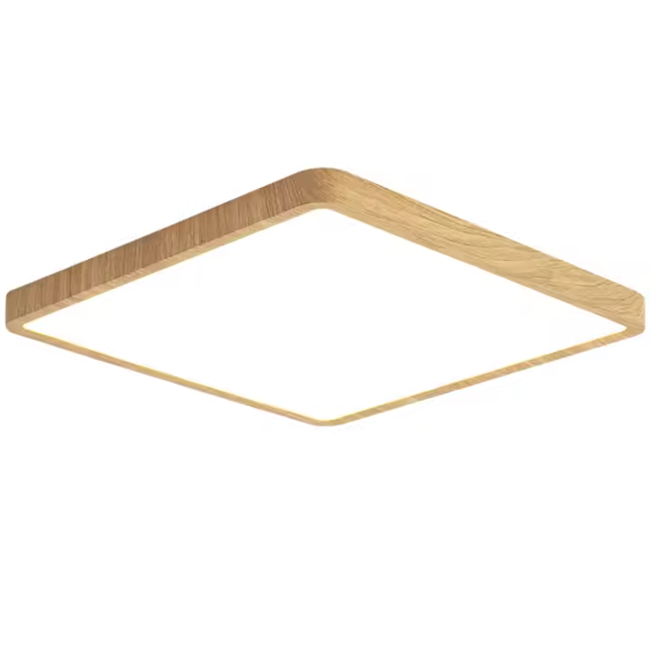 Lámpara De Techo LED Ultrafina 2.4cm MARPOU Con Diseño De Madera Para Sala De Estar Dormitorio Y Cocina 220V 110V Luz Diaria Moderna - 1
