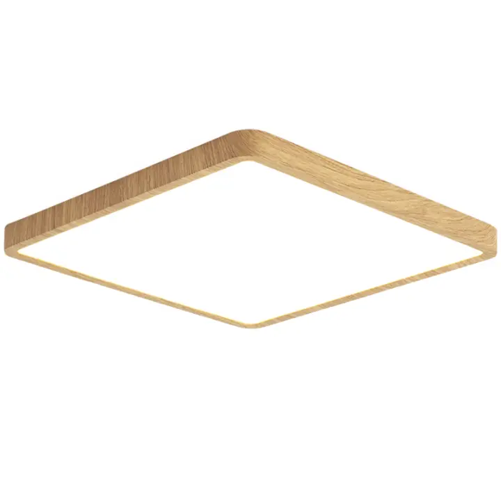 Lámpara De Techo LED Ultrafina 2.4cm MARPOU Con Diseño De Madera Para Sala De Estar Dormitorio Y Cocina 220V 110V Luz Diaria Moderna - 1