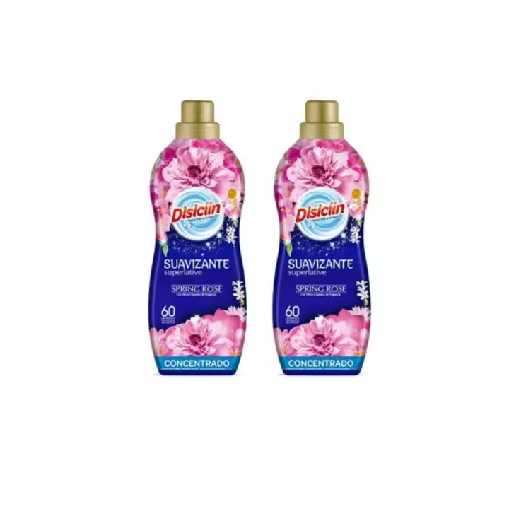 PACK 2 Suavizantes Disiclin Spring Rose - Suavizantes de ropa con aroma a primavera rosa para un cuidado adicional - 1
