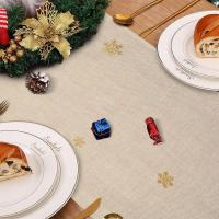 Corredor De Mesa De Navidad Con Reindeer 13x72 Pulgadas Santa Claus En Barco Rojo Y Oro Decoración De Invierno Para Comedor Y Cocina - details 6