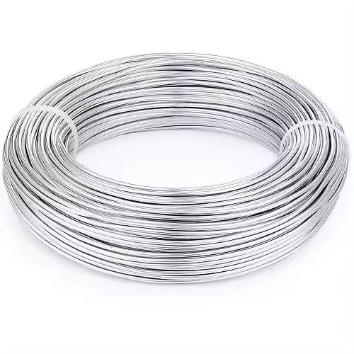 CABLEPELADO Alambre de Hierro Galvanizado, Alambra Floral, alambre de manualidades, Rollo Alambre de Acero plastificado, Alambre Atar Flexible, Alambre Bricolaje, Diámetro 1.8 mm, Longitud 8 metros - 1