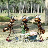 Tooarts Escultura De Hormiga De 13 Pulgadas Con Recipiente Desmontable Decoración Para Jardín O Escritorio Almacenamiento De Macetas De Suculentas Y Flores - details 0