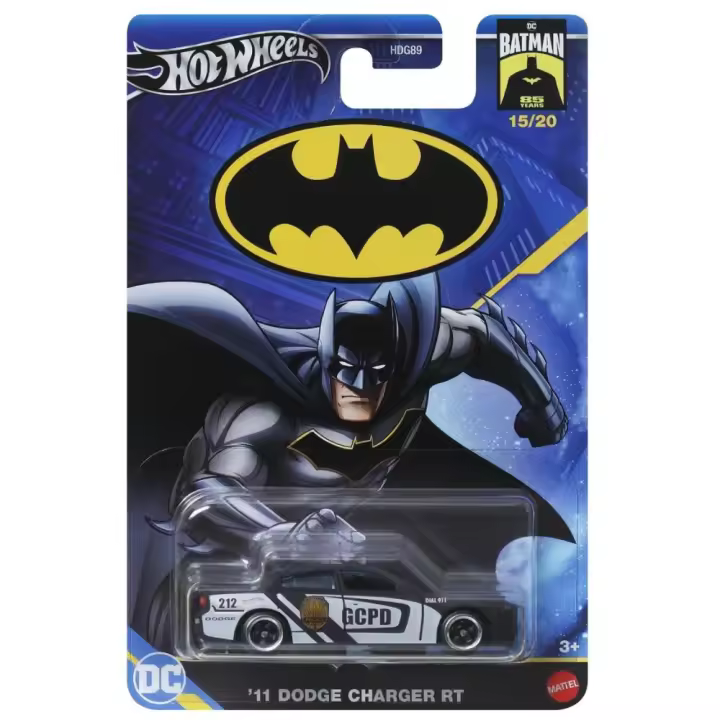 Dodge Charger RT 2011 policia Batman Hot Wheels escala 1/64 Mattel - 1