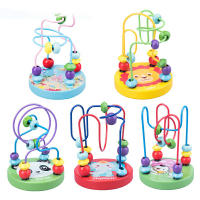 Juguete Educativo De Matemáticas Montessori Para Bebés Juguetes De Madera Para Niños Pista De Ratón En Forma De Circulo Con Cuentas Regalo Para Niños De 3-6 Años - details 0