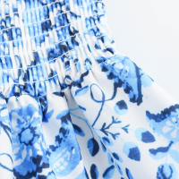 Vestido Largo Sin Mangas De Mujer TRAF Elegante Y Moderno De Verano Con Estampado De Flores Y Cuello Bajito Para Fiestas Y Noches - details 11