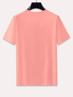 Camiseta De Verano Para Hombre Con Patrón De Oso Suelto Y Manga Corta Cuello Redondo Cómoda Y Casual Elasticidad En El Material - details 3