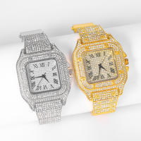 Reloj De Cuarzo Para Hombre Y Mujer Estilo Hip Hop Clásico Plateado Con Diamantes Icy out Joyería Moda Regalo - details 5