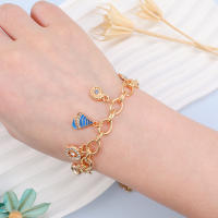 Encanto Pulsera popular con colgante de ancla y estrella de mar de aleación estilo vacaciones oceánicas para damas - details 13