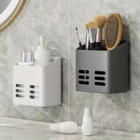 Rack De Cuchutlería 1pc Montado En La Pared Con Cesta De Drenaje Multifuncional Organizador Espacioso Para Cocina Baño Sin Perforar - details 0