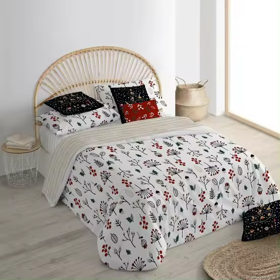 BL BELUM - Funda nórdica con botones merry christmas 44 - Funda Nórdica Extrasuave - Funda Nórdica 100% Made in Spain - 1