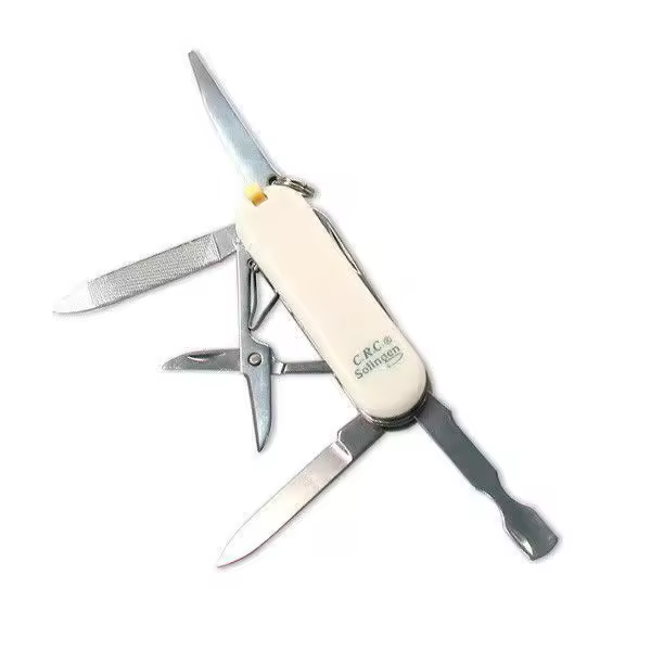 Crc Cortaplumas Blair de Acero Inoxidable | Tijera, Lima, Navaja y Palillo | Ideal para Excursiones - 1