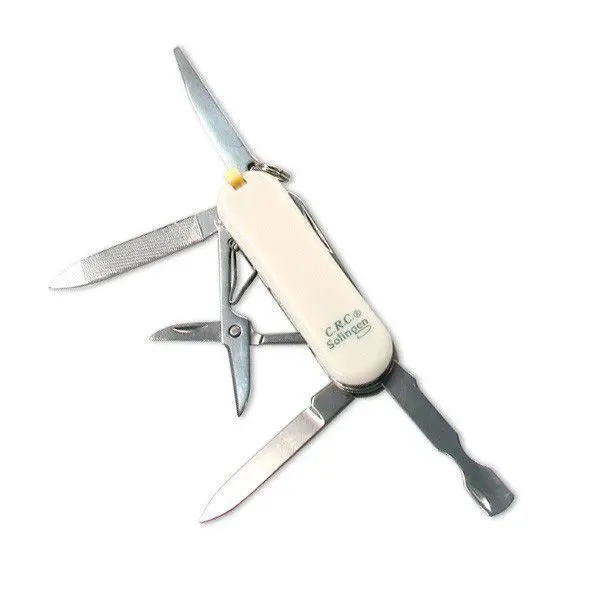 Crc Cortaplumas Blair de Acero Inoxidable | Tijera, Lima, Navaja y Palillo | Ideal para Excursiones - 1