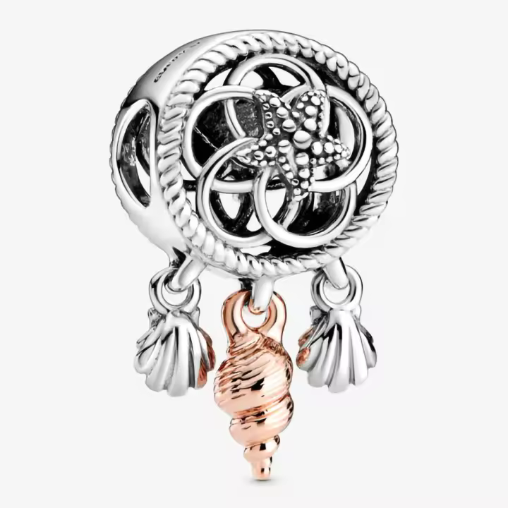 Pandora Charm de Colgante en Plata de Ley Atrapasueños de Concha Hueca 788944C00，Incluye Caja Original - 1