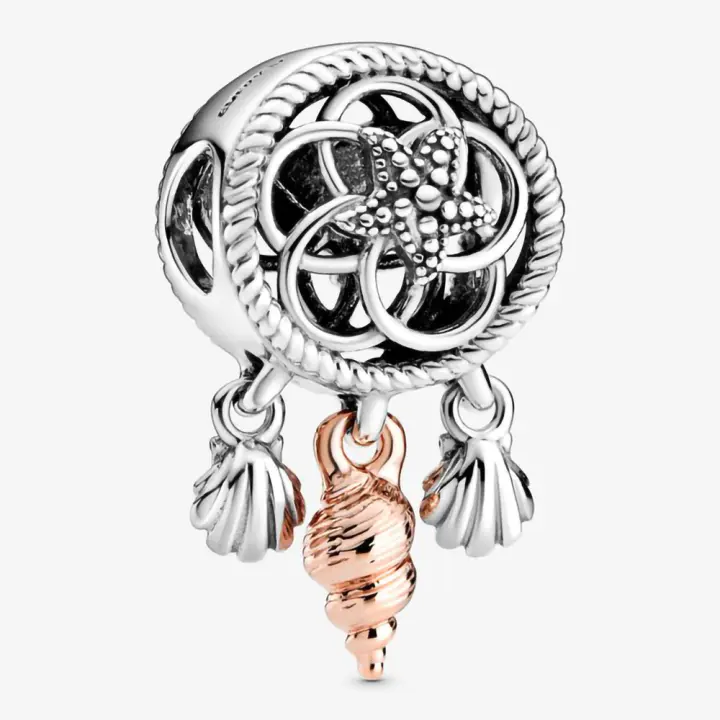 Pandora Charm de Colgante en Plata de Ley Atrapasueños de Concha Hueca 788944C00，Incluye Caja Original - 1