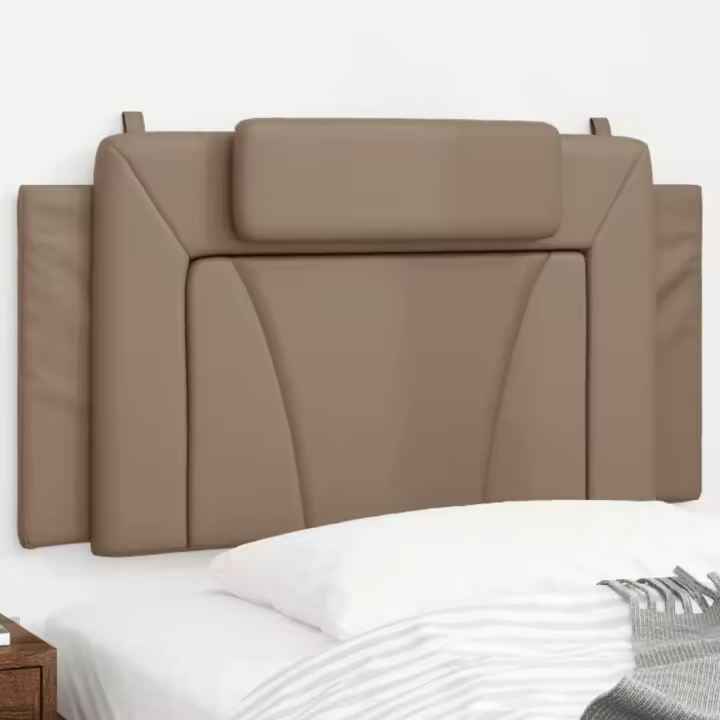 vidaXL Cabecero de cama acolchado cuero sintético capuchino 100 cm - 1