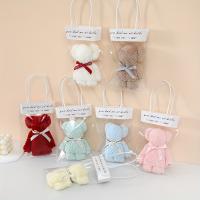 Juego De Toallas Oso Teddy 20 Piezas Set De Regalo Para Bodas Navidad Cumpleaños Con Bolsa Transparente Toallas De Poliéster Absorbentes Para La Mesa - details 4