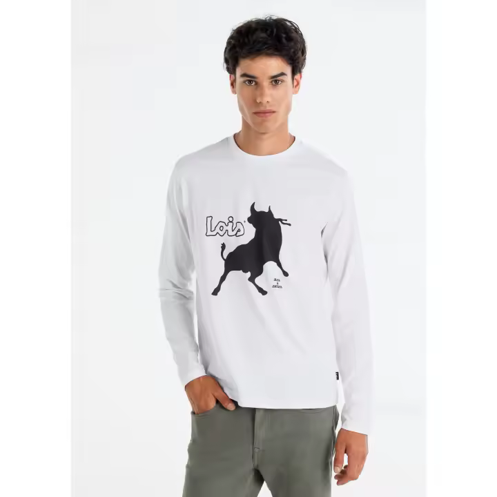 LOIS JEANS - Camiseta de manga larga con grafica  Vintage Lois - 1