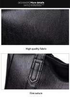 Bolso Grande de cuero para Mujer, cartera Clásica de un solo hombro, Color sólido, Simple, informal, Gran capacidad - details 2
