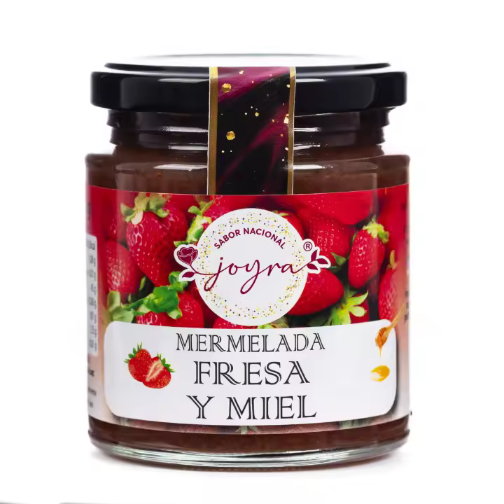 ARTE SABOR Mermelada artesanal de fresa y miel, 255gr. 7x7x8 Cm. - 1