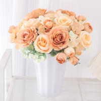 Bouquet De Flores Artificiales Rosa Silken Peonía Hydrangea Decoración Para Hogar Y Fiestas Decoración De Boda Para Novia Plantas Falsas Para Navidad - details 7