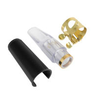 Tapa De Protección Universal Para Boquilla De Saxofón Alto Plástico Metálica Ligadura De Cuero Clip Para Clarinete - details 8