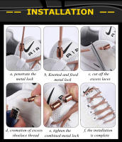 1 Par De Cordones Elásticos Para Zapatos Redondos De Metal Sin Nueces Para Mujeres Y Hombres Accesorios De Lazos Para Zapatillas - details 6