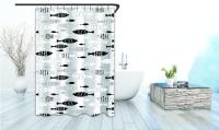 Cortina de ducha de material peva con dibujos variable, 1 panel.tela impermeable, 180x180cm,cortina de partición gruesa a prueba de moho, cortina decorativa de baño, 1 paquete - details 2