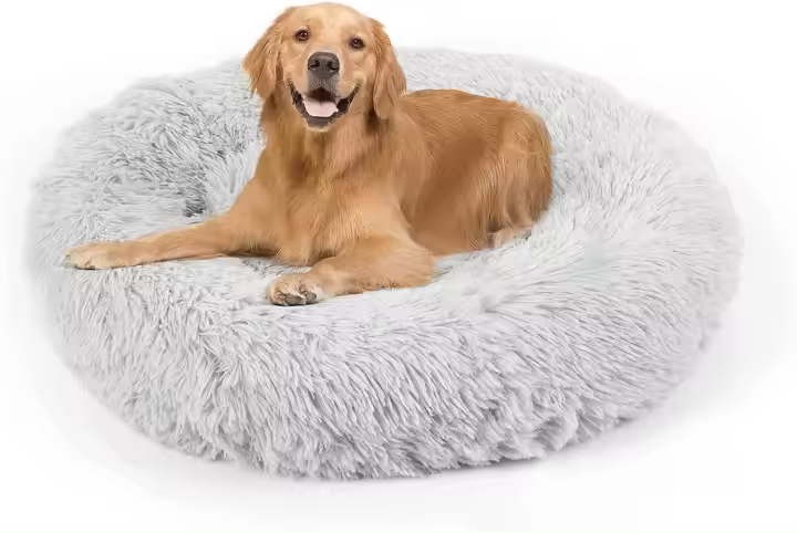 Cama Para Perro Confortable En Forma De Donut Ultra Suave Y Lavable Sofá Caliente Para Invierno Cama Para Gato Y Perro - 1