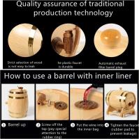Barrel De Madera Para Whiskey 3L Vintage Oak Tap Dispenser Para Ron Vino Cerveza Herramientas De Cervecería Barra Ecológico Reutilizable - details 7