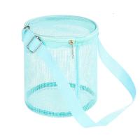 Bolsa De Playa Malla Para Niños Organizador De Juguetes Con Cremallera Y Correa Ajustable Bolsa De Almacenamiento Redonda Para Niños Recolección De Conchas - details 2