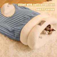 Cama De Descanso Para Mascotas Cálido Saco De Dormir Semi-Acrizado Para Gatos Y Perros Cómodo Para Camping Con Tres Capas Material De Algodón Veludo Y Piel De Oveja - details 9