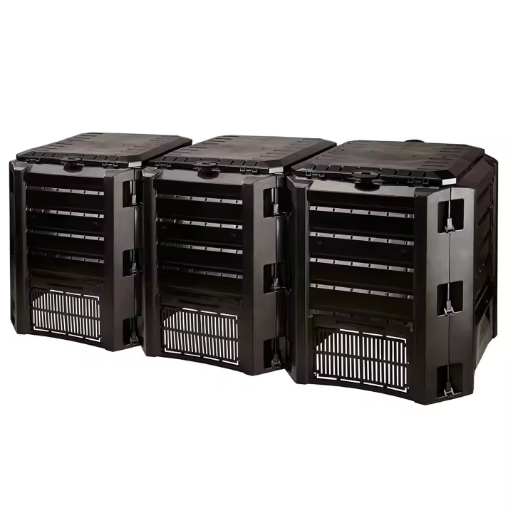 Compostador 1200 L Prosperplast Compogreen Module de plástico en color Negro, 82,6 (alto) x 198 (ancho) x 71,9 (profundo) cms - 1