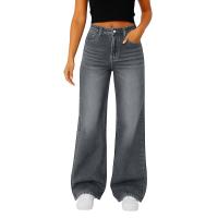 Jeans Low Rise Para Mujer Estilo Harajuku Pantalones Rectos Y Sueltos Con Bolsillos Denim Clásico De Talla Baja Moda De Calle - details 1