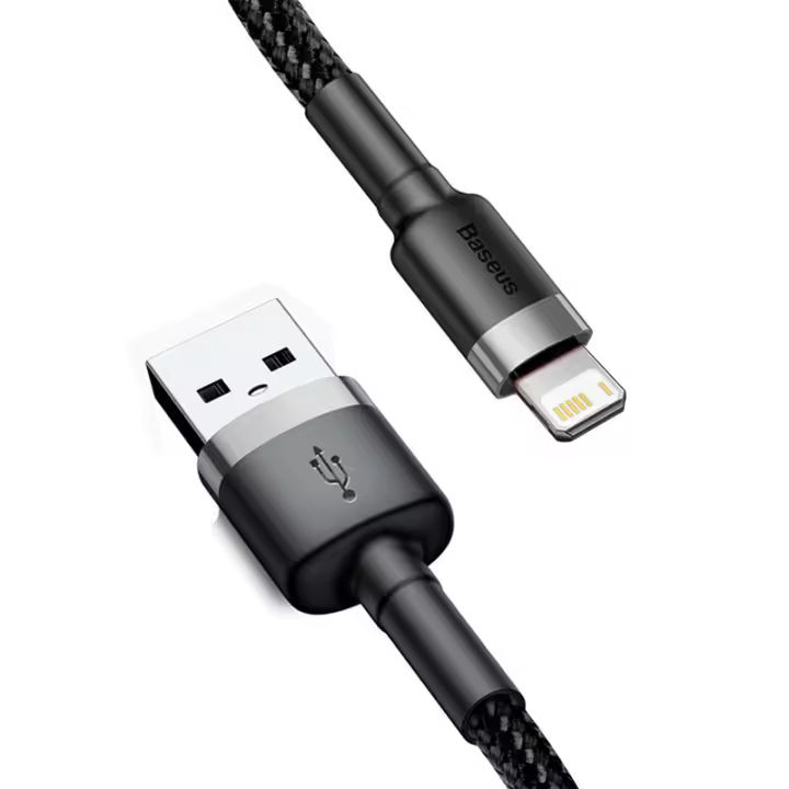 Cable USB Baseus Para iPhone 14 13 12 11 pro Max Xs X 8 plus Carga Rápida 2.4A Línea De Datos USB Con Conector Lightning - 1