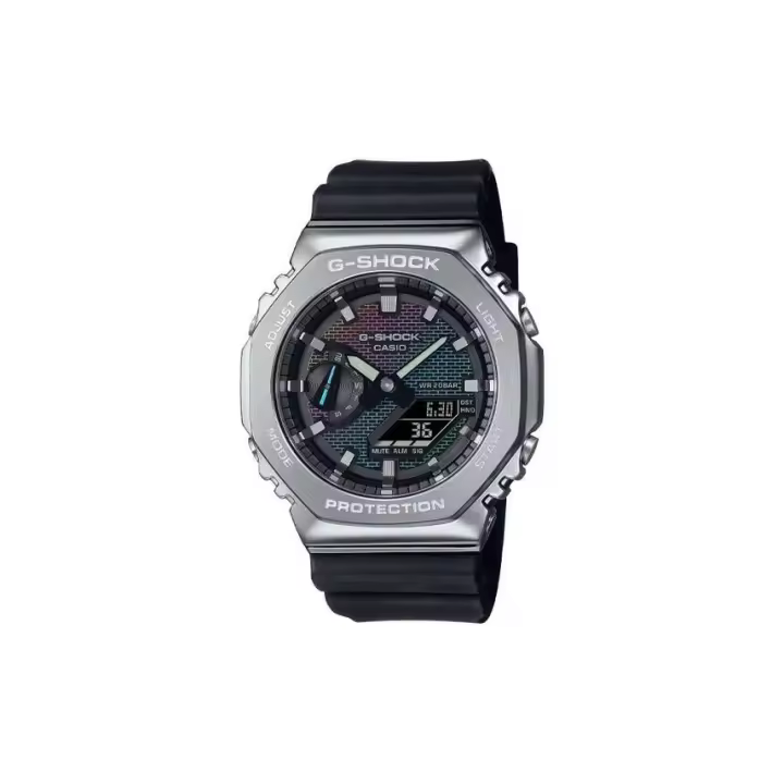 ​reloj deportivo hombre Casio G-Shock Rainbow Brick Wall GM-2100RW-1AJF JDM 200M WR 49.3 × 44.4mm Hora Mundial JDM (mercado interior japonés) - 1