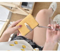 Monedero Mujer Corto Otoño Invierno Nueva Retro EU Y AM Nueva Monedero De Cuero PU Mate Moda Sencilla Conveniente - details 1