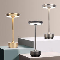 Lámpara De Escritorio LED Recargable Retro Con Toque USB Iluminación Ajustable Para Restaurante Bar Atmosfera Portátil - details 1