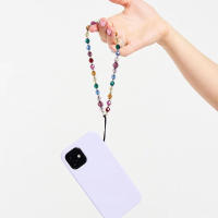 Cadenas De Teléfono Con Cristales Facetados Arcoíris Para Encanto De Teléfono Colorido Lanyard De Joyería Para Mujer Cadena De Móvil Bohemia - details 1