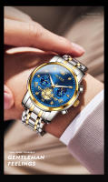 Reloj De Pulsera Masculino OLEVS 2856 Multifuncional Cronógrafo Original Cuarzo Fase De La Luna 24 Horas Resistente Al Agua - details 17