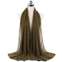 Nueva Elegante Bufanda De Mujer 2023 Modesta En Chiffón Sólido Tamaño Grande Abrazadora Para Cabeza Y Cuello Protección Solar Estilo Fashion - details 63