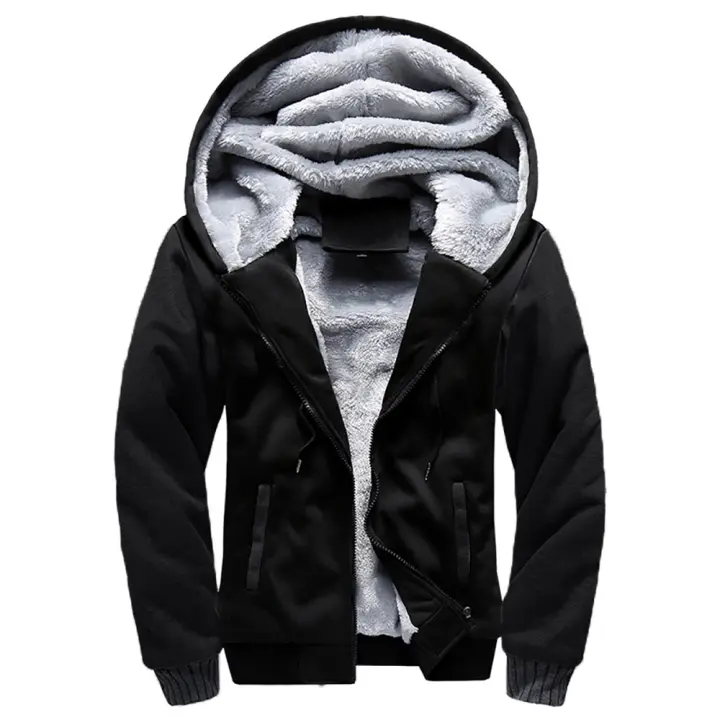 Chaqueta De Fleece Para Hombres Camuflaje Cremallera Y Capucha Abrigo Invernal Manga Larga Casual Streetwear - 1