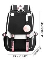 El paño de Oxford hace excurionism la mochila con la carga USB y el Puerto de auriculares para los estudiantes - details 1