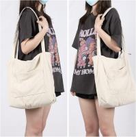 Bolso de mano de pana para mujer, bolsos hobo de hombre grandes, bolsos casuales, bolso de trabajo de gran capacidad (Beige) - details 2