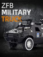 Modelo De Coche Blindado De Riot 1:24 Escala Juguete De Metal Con Luz Y Música 7 Puertas Abiertas Vehículo Militar Todoterreno Regalos Para Niños - details 0