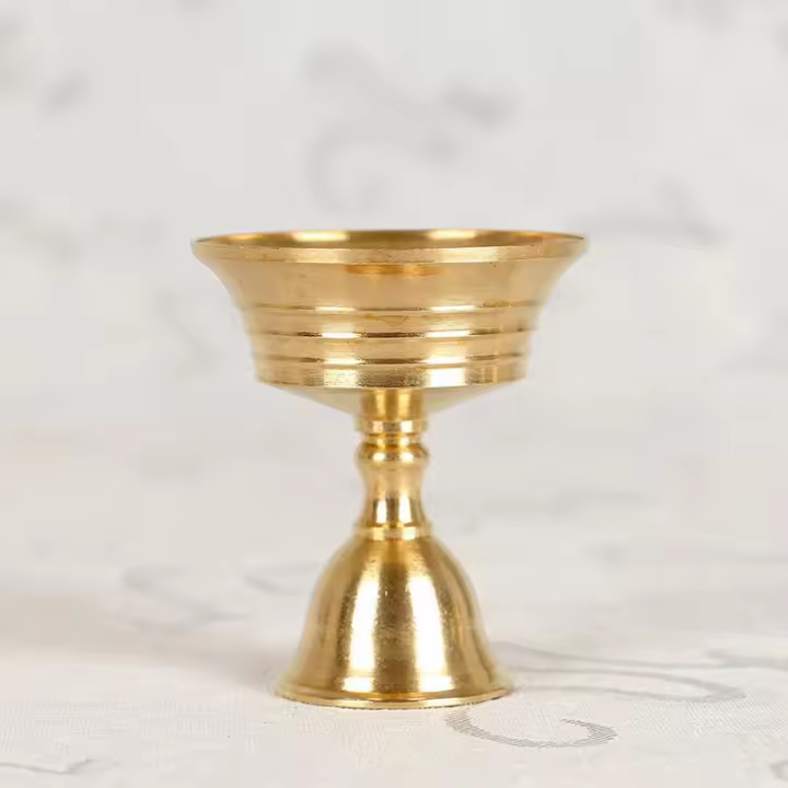 Soporte De Vela De Cobre 1PC Lámpara De Mantequilla Decoración Para El Hogar Estilo Antiguo Soporte De Vela Larga Cupón De Cobre - 1