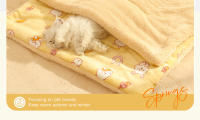 Manta Para Mascotas De Otoño E Invierno Manta Para Perro Y Gato Manta Suave Para Descansar Todas Las Estaciones Coral Fleece Lavable a Mano - details 5