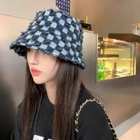 Gorro De Buho De Lona a Cuadros Para Mujer Gorro De Pescador De Playa Tropical Sombreros De Panamá Para Exterior Protección Solar FiestaRegalo - details 1