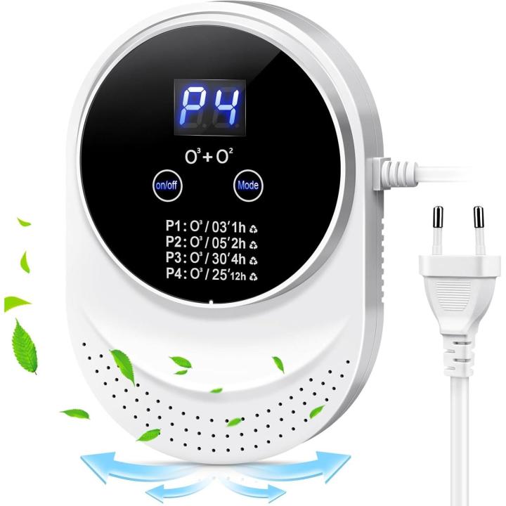 Om Home Generador de Ozono Purificador de Aire, Ionizador de Aire, Purificador Aire, Inicio Desodorizando Esterilizador de Ozono para Baño, Cocina, Humo, Coches, Mascotas, Formaldehído y Olor