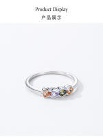 Zenyth-Anillo de conexión de Corazón de Amor colorido para Mujer, de Plata de Ley 925, Amulet de Fashion, temperament, elegant para Pareja gift - details 5